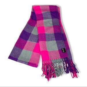 Kirra Hot Pink & Purple Plaid Scarf 🧣 From Pac-sun / One size